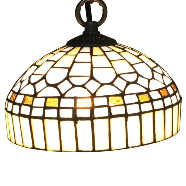 8inch European Pastoral Retro Style Pendant Light Colorful Pattern Glass Shade Bedroom Living Room Kitchen Light - Image 5