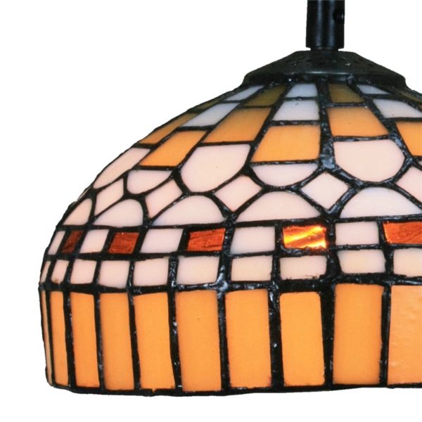 8inch European Pastoral Retro Style Pendant Light Colorful Pattern Glass Shade Bedroom Living Room Kitchen Light - Image 9
