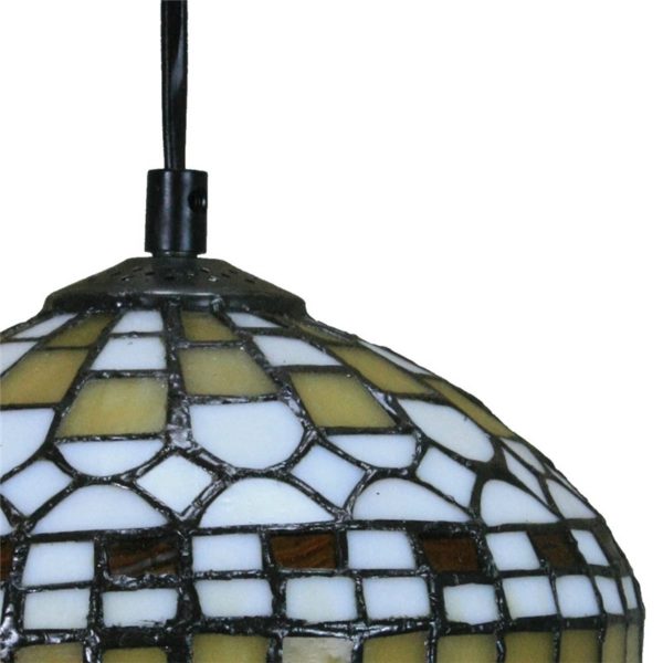 8inch European Pastoral Retro Style Pendant Light Colorful Pattern Glass Shade Bedroom Living Room Kitchen Light - Image 4