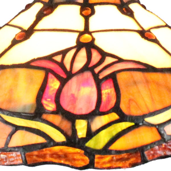 8inch European Pastoral Retro Style Pendant Light Colorful Flowers Pattern Glass Shade Bedroom Living Room Kitchen Light - Image 5