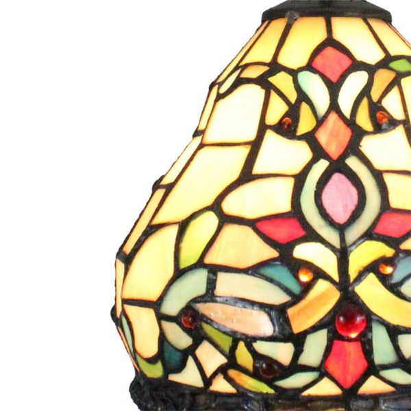 8inch European Pastoral Retro Style Pendant Light Colorful Pattern Glass Shade Bedroom Living Room Kitchen Light - Image 9