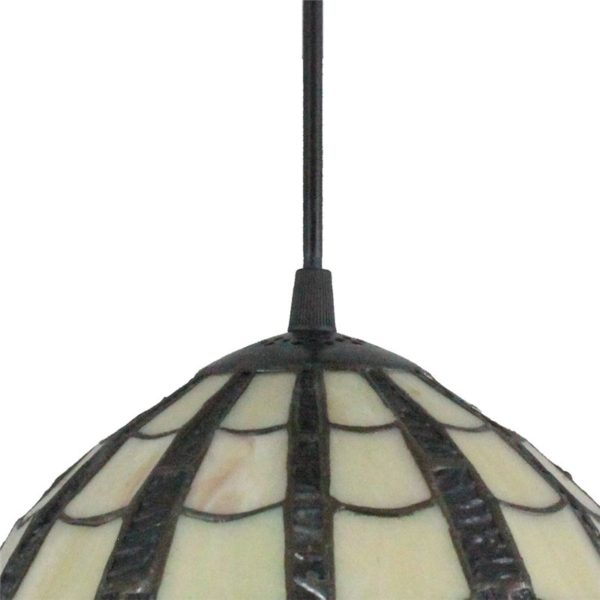 8inch European Pastoral Retro Style Pendant Light Colorful Pattern Glass Shade Bedroom Living Room Kitchen Light - Image 4