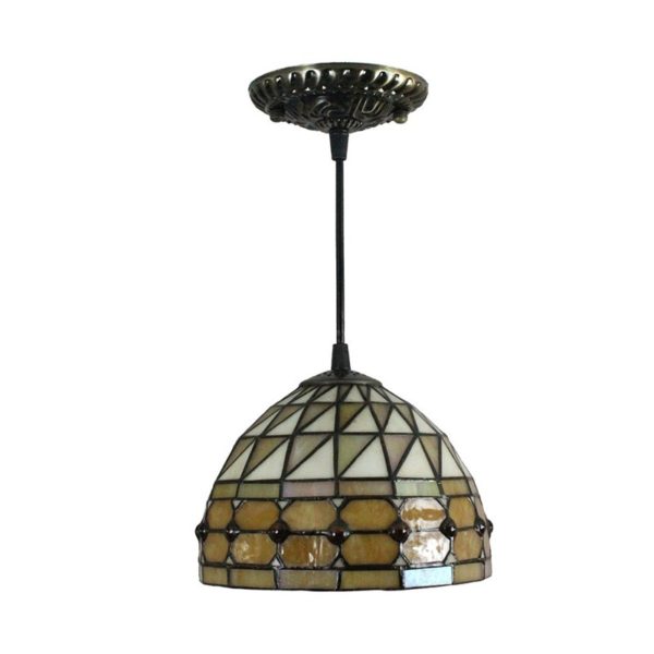 8inch European Pastoral Retro Style Pendant Light Colorful Glass Shade Bedroom Living Room Kitchen Light - Image 8