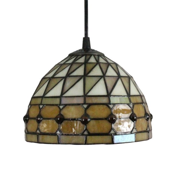 8inch European Pastoral Retro Style Pendant Light Colorful Glass Shade Bedroom Living Room Kitchen Light - Image 3