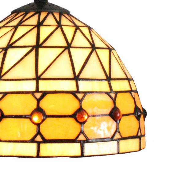 8inch European Pastoral Retro Style Pendant Light Colorful Glass Shade Bedroom Living Room Kitchen Light - Image 4