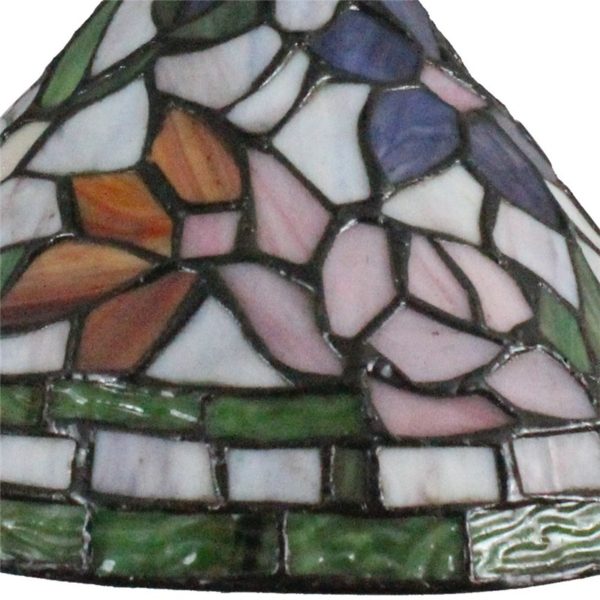 8inch European Pastoral Retro Style Pendant Light Colorful Flowers Pattern Glass Shade Bedroom Living Room Kitchen Light - Image 4
