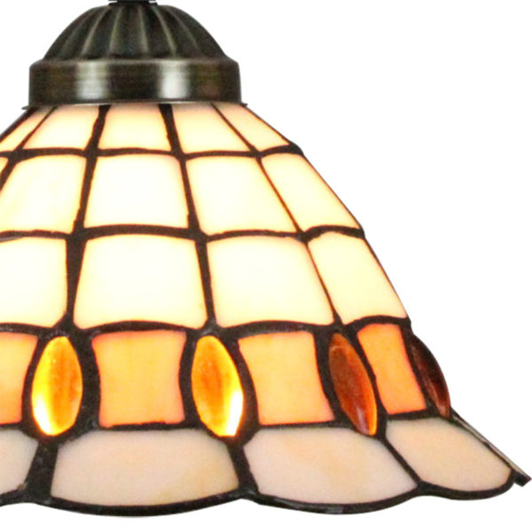 8inch European Pastoral Retro Style Pendant Light Colorful Pattern Glass Shade Bedroom Living Room Kitchen Light - Image 4