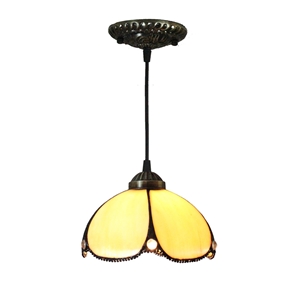 8inch European Pastoral Retro Style Pendant Light Glass Shade Bedroom Living Room Kitchen Light
