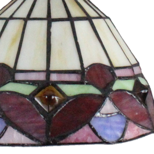 8inch European Pastoral Retro Style Pendant Light Colorful Pattern Glass Shade Bedroom Living Room Kitchen Light - Image 5