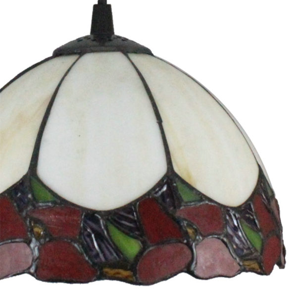 8inch European Pastoral Retro Style Pendant Light Colorful Pattern Glass Shade Bedroom Living Room Kitchen Light - Image 4