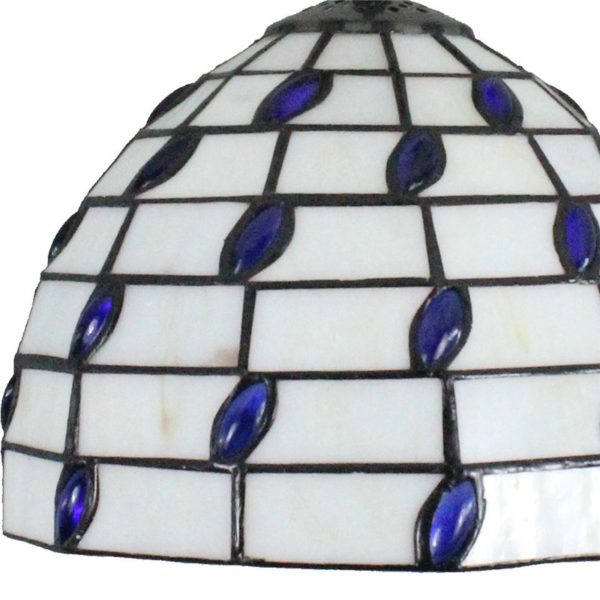 8inch European Pastoral Retro Style Pendant Light Sapphire Glass Shade Bedroom Living Room Kitchen Light - Image 4