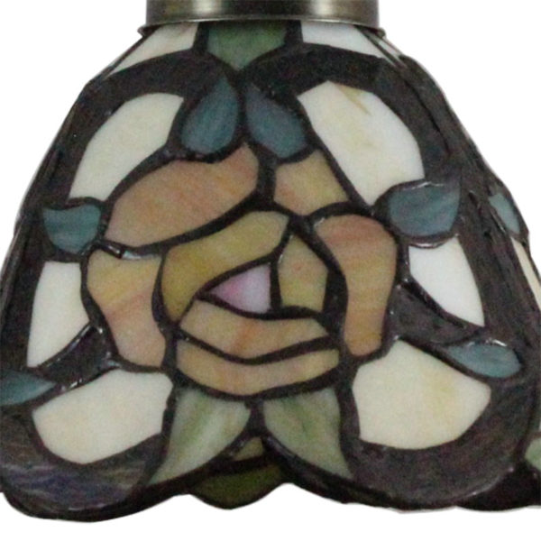 8inch European Pastoral Retro Style Pendant Light Yellow Rose Pattern Glass Shade Bedroom Living Room Kitchen Light - Image 5