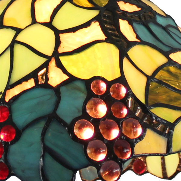 8inch European Pastoral Retro Style Pendant Light Colorful Grape Pattern Glass Shade Bedroom Living Room Kitchen Light - Image 4