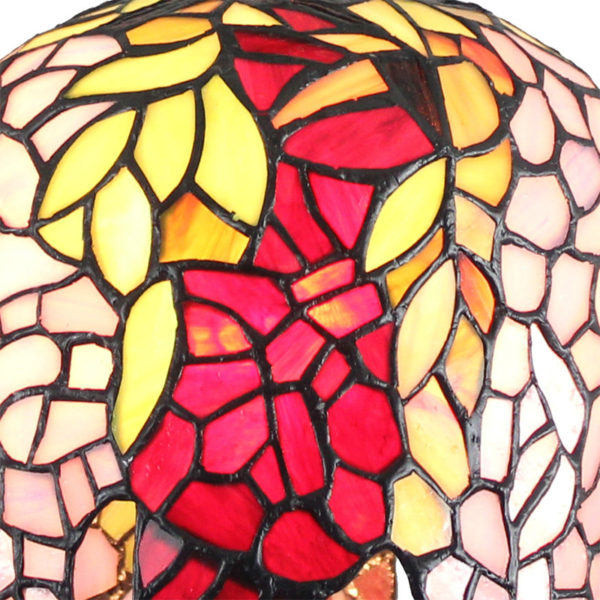 8inch European Pastoral Retro Style Pendant Light Colorful Leaf Pattern Glass Shade Bedroom Living Room Kitchen Light - Image 5