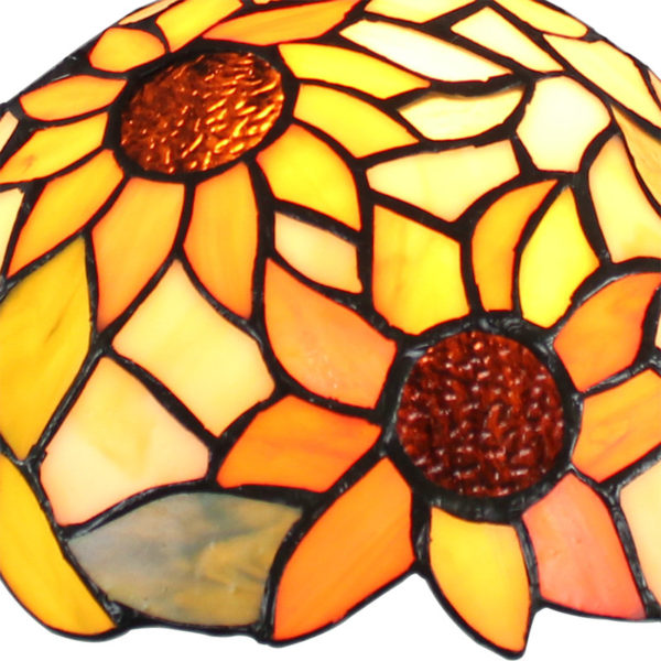8inch European Pastoral Retro Style Pendant Light Sunflower Pattern Glass Shade Bedroom Living Room Kitchen Light - Image 5