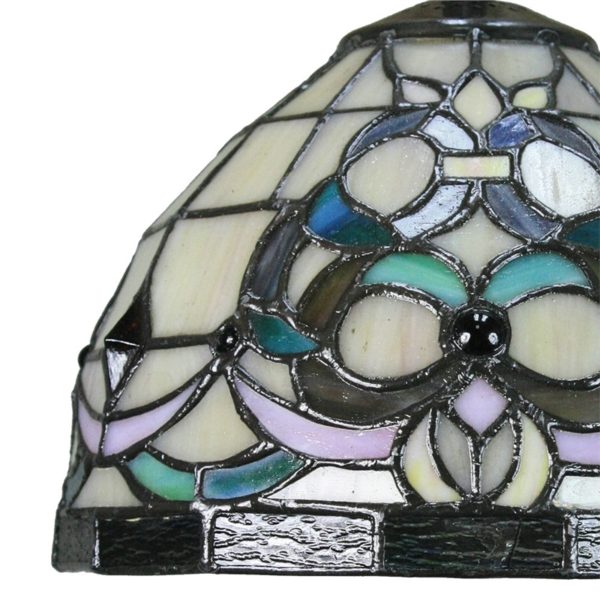 8inch European Pastoral Retro Style Pendant Light Colorful Pattern Glass Shade Bedroom Living Room Kitchen Light - Image 3