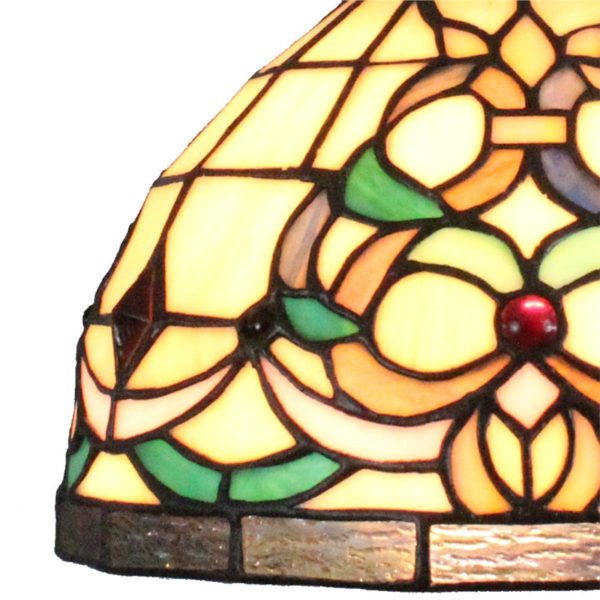 8inch European Pastoral Retro Style Pendant Light Colorful Pattern Glass Shade Bedroom Living Room Kitchen Light - Image 4