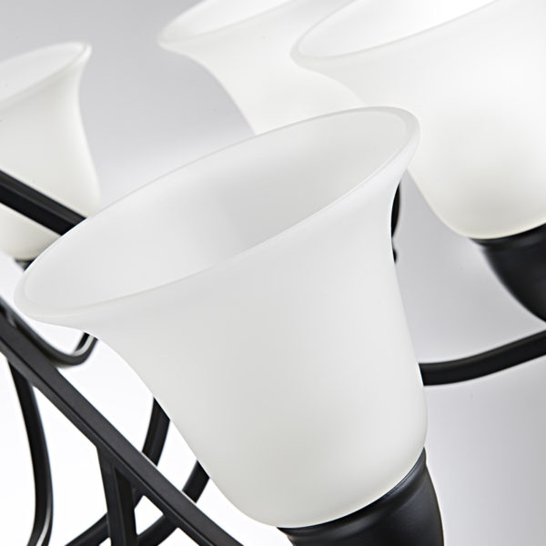 8 Light 31 inch Ceiling Light Fixture, Black - Image 4