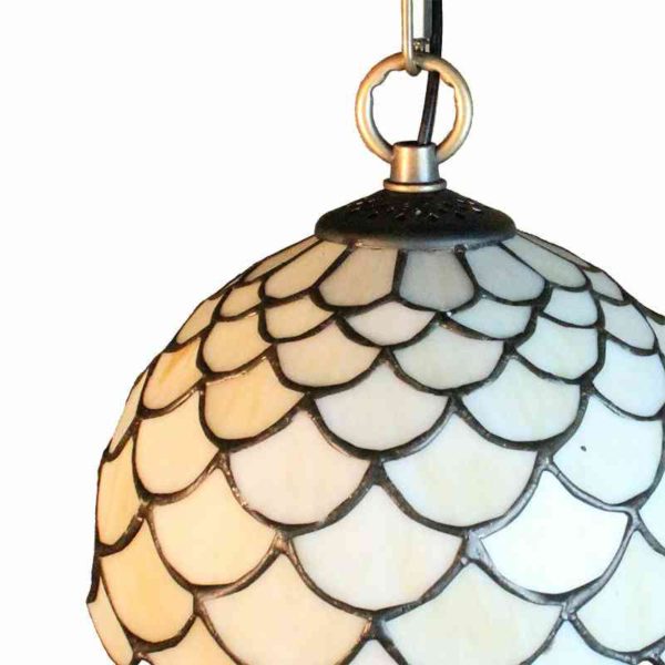 8inch European Pastoral Retro Style Pendant Light Scale Pattern Glass Shade Bedroom Living Room Kitchen Light - Image 7