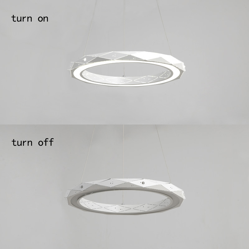 Postmodern Simple LED Pendant Light Welding Forging Craft Pendant Light Acrylic LED Halo Pendant Light Energy Saving - Image 9