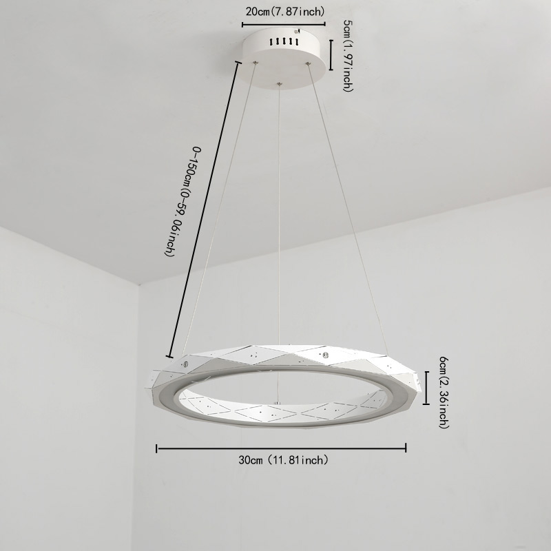 Postmodern Simple LED Pendant Light Welding Forging Craft Pendant Light Acrylic LED Halo Pendant Light Energy Saving - Image 2