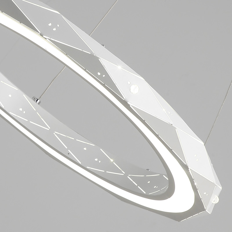 Postmodern Simple LED Pendant Light Welding Forging Craft Pendant Light Acrylic LED Halo Pendant Light Energy Saving - Image 4