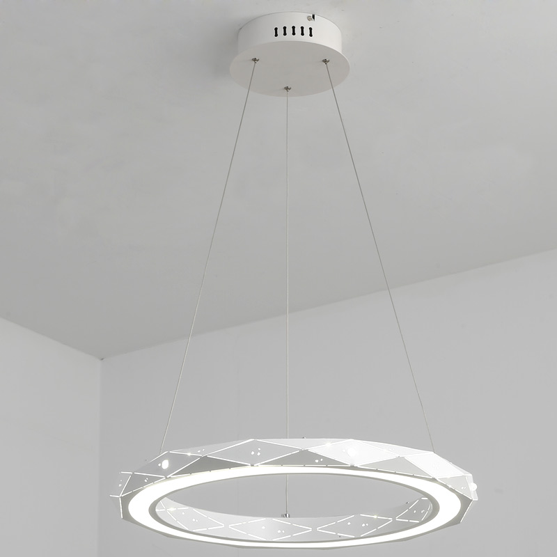 Postmodern Simple LED Pendant Light Welding Forging Craft Pendant Light Acrylic LED Halo Pendant Light Energy Saving - Image 6