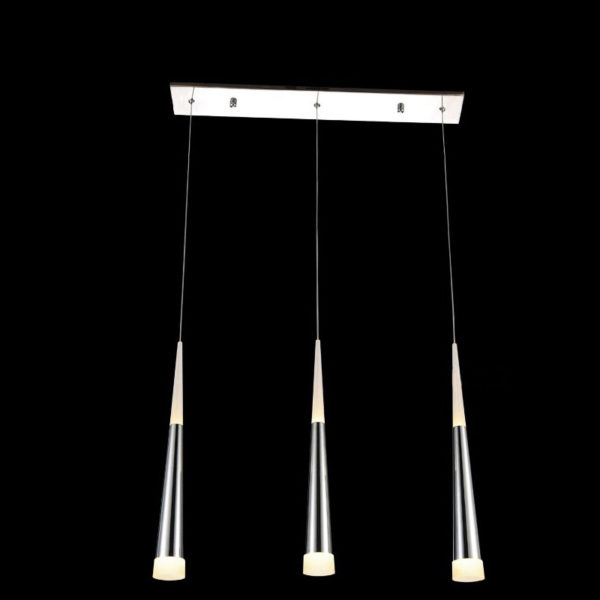 3 Lights Modern Simple Fashion LED Square Acrylic Pendant Light Silver Energy Saving - Image 6