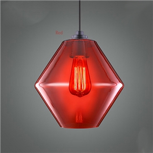 Modern Simple Fashion Wrought Iron Fishbowl Pendant Light Red Green 1 Light Dining Room Lighting Ideas Living Room Bedroom Lighting