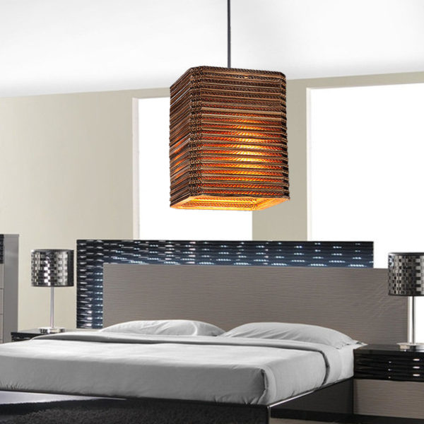 American Country Style Corrugated Paper Indoor Pendant Light 4 Designs 1 Light - Image 4