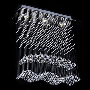 Modern Crystal Ceiling Lights with Warm Yellow Light Source