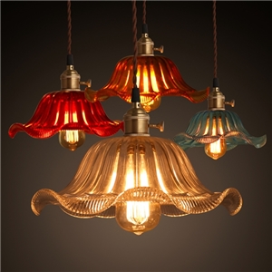 The Copper Cap Retro Old Shanghai Flower Glass Chandelier