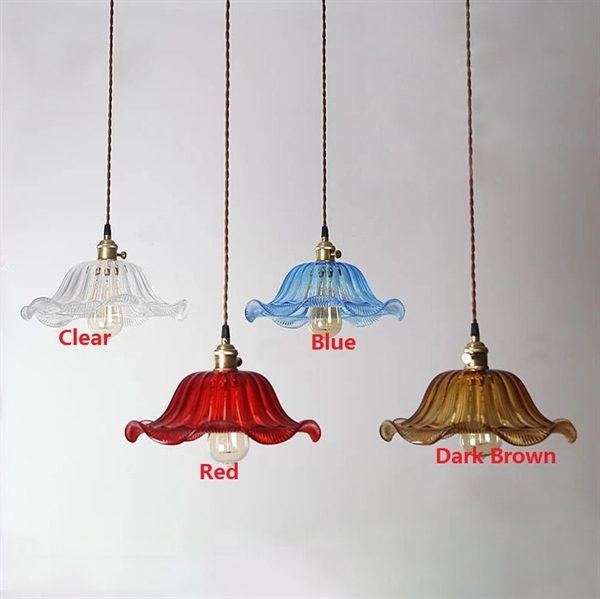 The Copper Cap Retro Old Shanghai Flower Glass Chandelier - Image 5